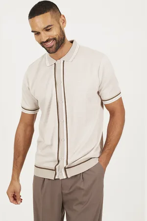 Brave Soul Mens Knitted Short Sleeve Shirt - Size 2XL