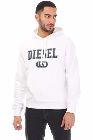 Diesel Mens S-Ginn 1-B Hoodie in Cotton - Size Large