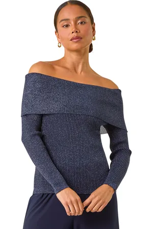 Roman Womens P - Bardot Knit Top - - Size 18 UK