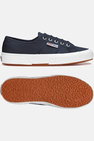 Superga Womens Navy Blue Trainers - Leather - Size UK 11