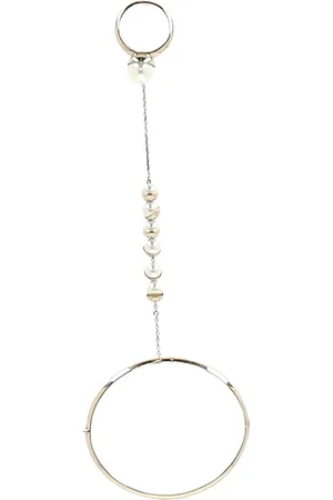 Dior Pre-owned Womens Pearl Embellished Bracelet with Ring in Metal - One Size