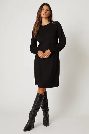 wallis Womens Knitted Crew Neck Swing Dress - Viscose - Size X-Large