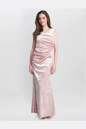 Gina Bacconi Womens Talia Crushed Velvet Maxi Dress - - Size 16 UK