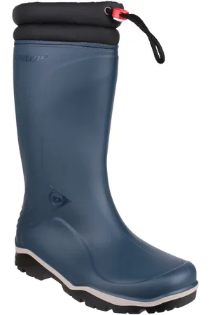 Dunlop Blizzard Unisex Warm Fleece Tie Top Wellington Wellie Boots - Size UK 9