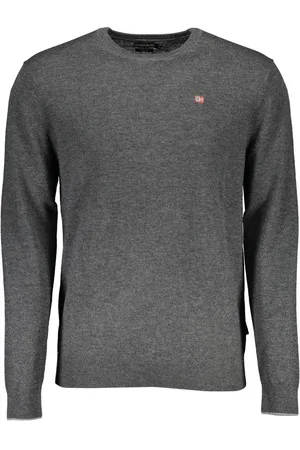 Napapijri Mens Gray Wool Shirt - - Size 2XL