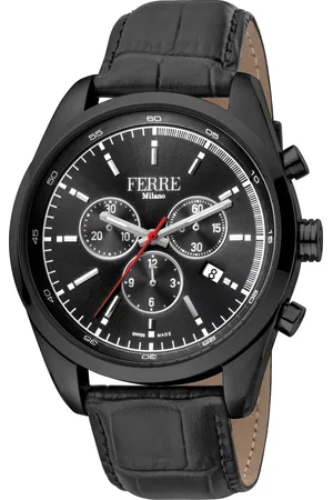 Ferre Mens Dial Leather Watch - One Size