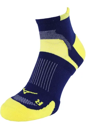 Mizuno Race Low Mens Yellow/ Running Socks - Size 7-8.5 (UK Shoe)