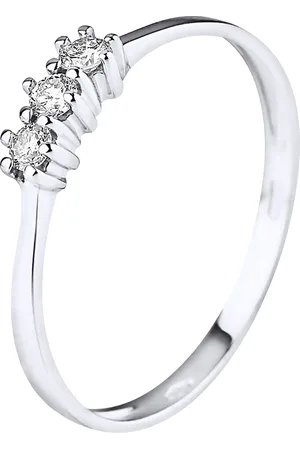 Diadema Womens - Ring - Trilogy Diamond - Gold - Size L 1/2