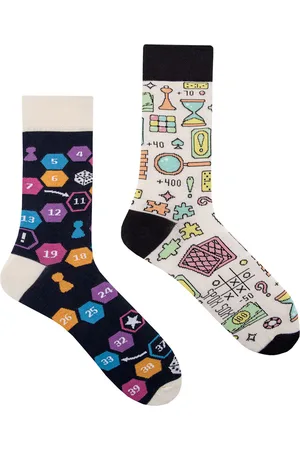 Spox Sox Unisex - Mens & Ladies Mismatched Novelty Odd Socks - Board Games - Cotton - Size UK 4-6.5