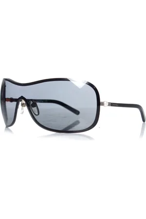 CHANEL Pre-owned Womens shield sunglasses with pearl Metal - One Size