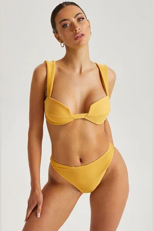 Urban Bliss Womens Textured Ribbed Bikini Top - Size 14 UK