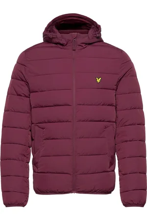 Lyle & Scott Mens Lightweight Puffer Jacket in Burgundy - - Size Large