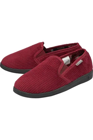 Dunlop Mens Tartan Lined Slippers With Memory Foam - - Size UK 8