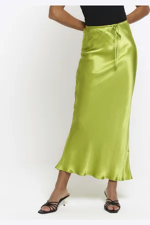 River Island Womens Midi Skirt Tie Waist - Size 8 UK