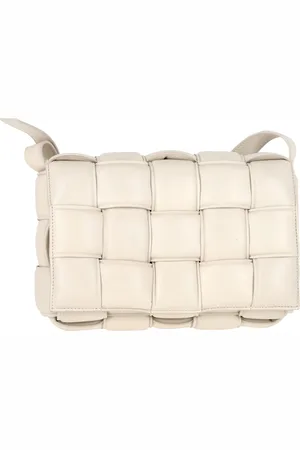 Bottega Veneta Pre-owned Womens Padded Cassette Bag in White Lambskin Leather - - One Size