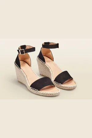 Sosandar Womens Poesy Suede Wedge Espadrille - Size UK 6