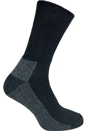 IOMI 3 Pairs Mens Loose Top Comfort Cushioned Cotton Diabetic Work Socks - - Size UK 6-11