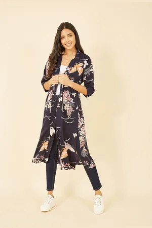 Yumi Womens Butterfly Print Long Kimono - Size 10 UK