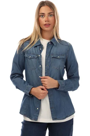 ONLY Womens Alexa Denim Shirt in - Cotton - Size 6 UK