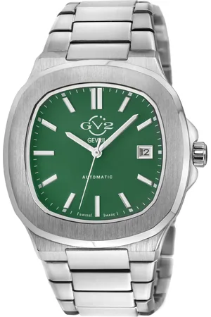 GV2 by Gevril Automatic Mens Potente Swiss Green Dial 316L Stainless Steel Bracelet Watch - - One Size