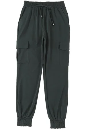 Azura Exchange WoMens Slim Fit Drawstring High Waist Joggers in Gray - Polyamide - Size X-Large