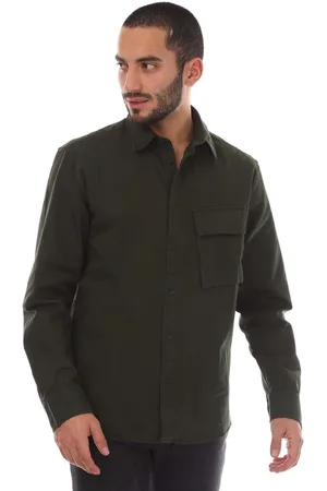 Belstaff Mens Garment Dye Cotton Scale Shirt in - Size 3XL