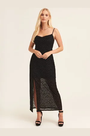 Gini London Womens ANIMAL COWL MIDI DRESS - Size 14 UK