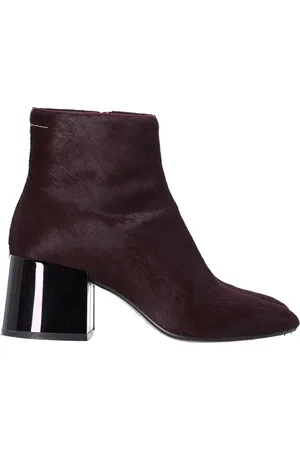Maison Margiela Pre-owned Womens Block Heel Ankle Boots in Pony Hair - Size EU 39