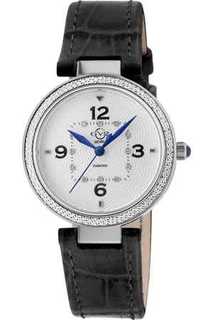 Gevril GV2 WoMens Piemonte Swiss Quartz Diamond White dial, Genuine Italian Handmade Leather Watch - One Size