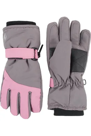 Heat Holders Kids Boys Girls Waterproof Fleece Lined Winter Thermal Ski Gloves - / Grey Nylon - One Size