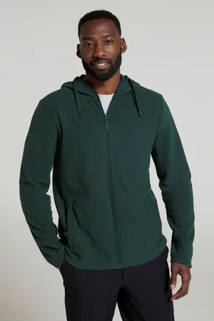 Mountain Warehouse Mens Camber Fleece Full Zip Hoodie (Dark ) - Size 2XS
