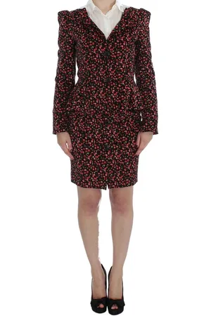 Bencivenga WoMens Black Multicolor Floral Suit - material_polyester - Size Large