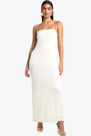 Boohoo Womens Strappy Lace Diamante Maxi Dress - - Size 14 UK
