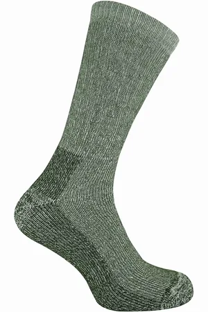 Sock Snob Mens 2 pack breathable cushioned heel and toe thermal wool hiking socks - - Size UK 6-11