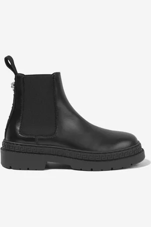 VERSACE Kids Unisex Leather Chelsea Boots in - Size UK 11 Kids