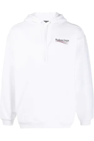 Balenciaga Mens Political Campaign Logo Hoodie in Cotton - Size Large