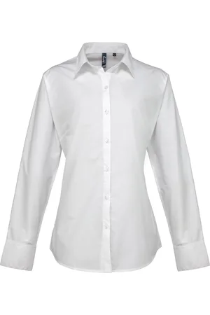 Premier Womens/Ladies Supreme Heavy Poplin Long Sleeve Work Shirt - Size 16 UK