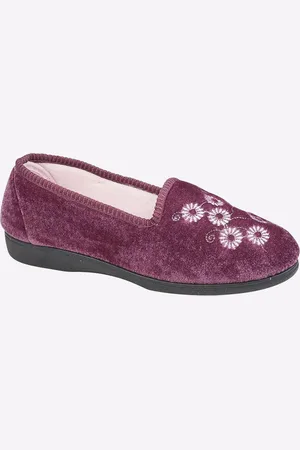 Sleepers Cathy Embroidered Slipper Womens - - Size UK 8