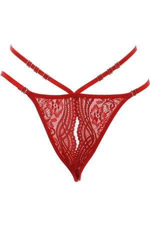 Kisses and Love Womens Lace culotte panties with ribbon at the waist 21687 woman - - Size Medium