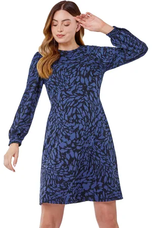 Roman Womens Animal Print Jacquard Dress - - Size 20 UK