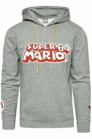 PUMA X Super Mario Nintendo Long Sleeve Pullover Mens Hoodie 589098 01 Cotton - Size X-Small