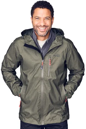 Peter Storm Mens Tornado Waterproof Jacket with Adjustable Hood, Hiking Raincoat - - Size Large