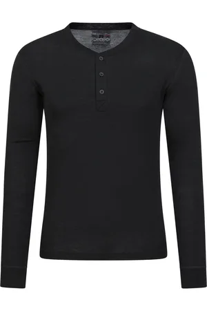 Mountain Warehouse Mens Merino Wool Henley Thermal Top - Size 2XL