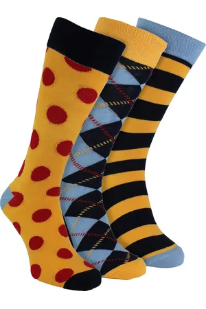 Happy Socks HS by - Mens 3 Pack Fun Novelty Dress - Spot Cotton - Size UK 6-11