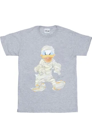 Disney Mens Mummy Donald Duck T-Shirt (Sports Grey) - - Size 3XL