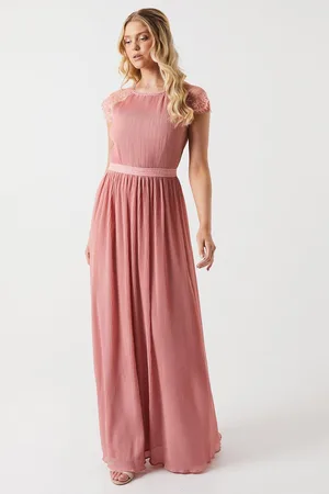 Oasis Womens Delicate Lace Bodice Maxi Bridesmaids Dress - - Size 12 UK