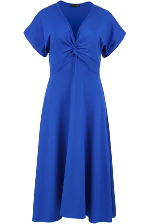 Conquista Womens Royal Knot Detail Midi Dress - Size X-Large
