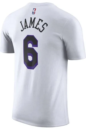 Nike Childrens Unisex NBA LA Lakers 6 James Lebron Kids City Edition N&N T-Shirt - - Size Small