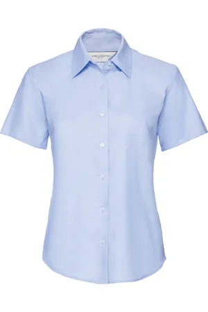 Russell Athletic Collection Ladies/Womens Short Sleeve Easy Care Oxford Shirt (Oxford ) - Size 4XL