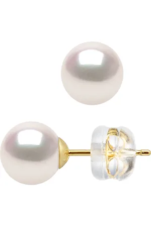 Diadema Womens - Earrings True Japanese Akoya Cultured Pearl - Quality AA+ - - One Size